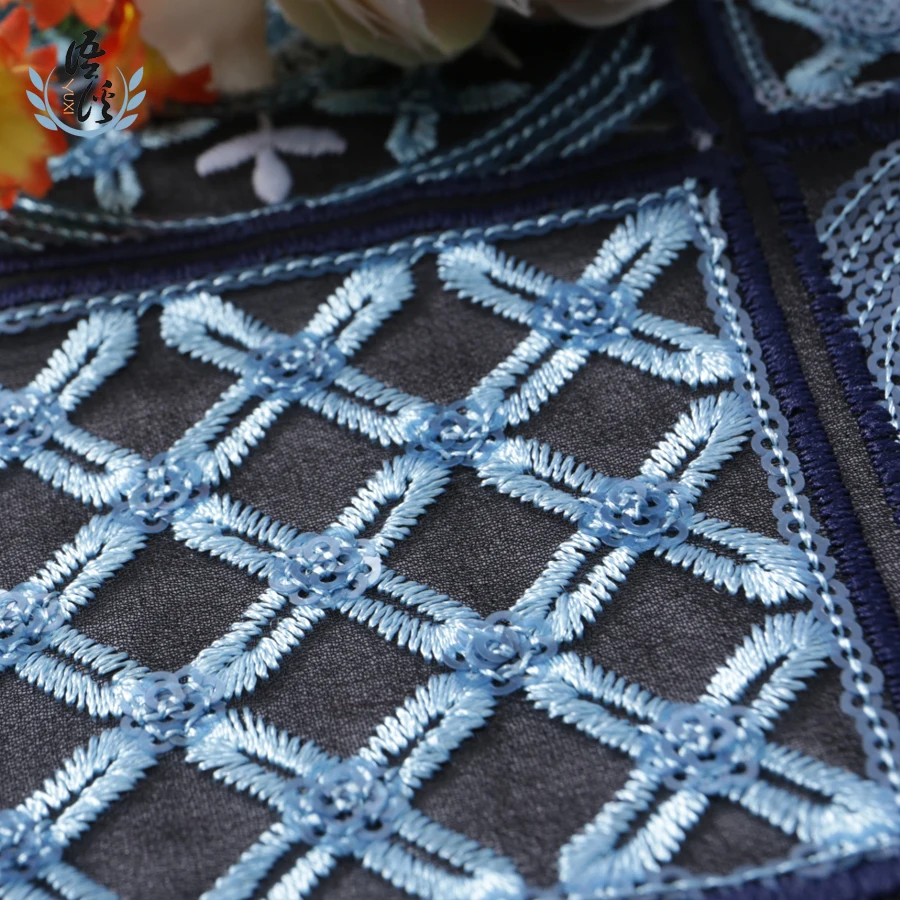 5 ярдов Алмазная проверенная скатерть с блестками вышивка ткань пятно DIY ручной