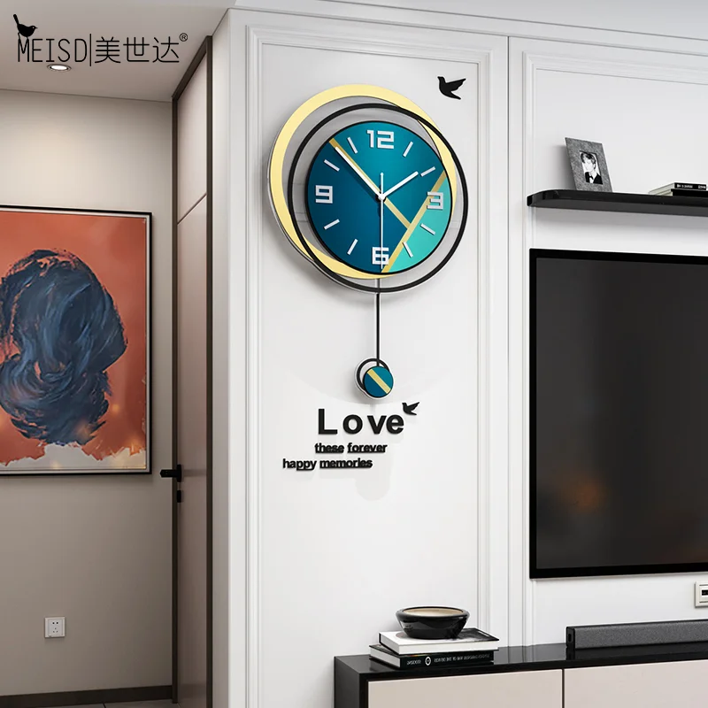 MEISD большие часы маятник современный дизайн настенные Креативный домашний Декор