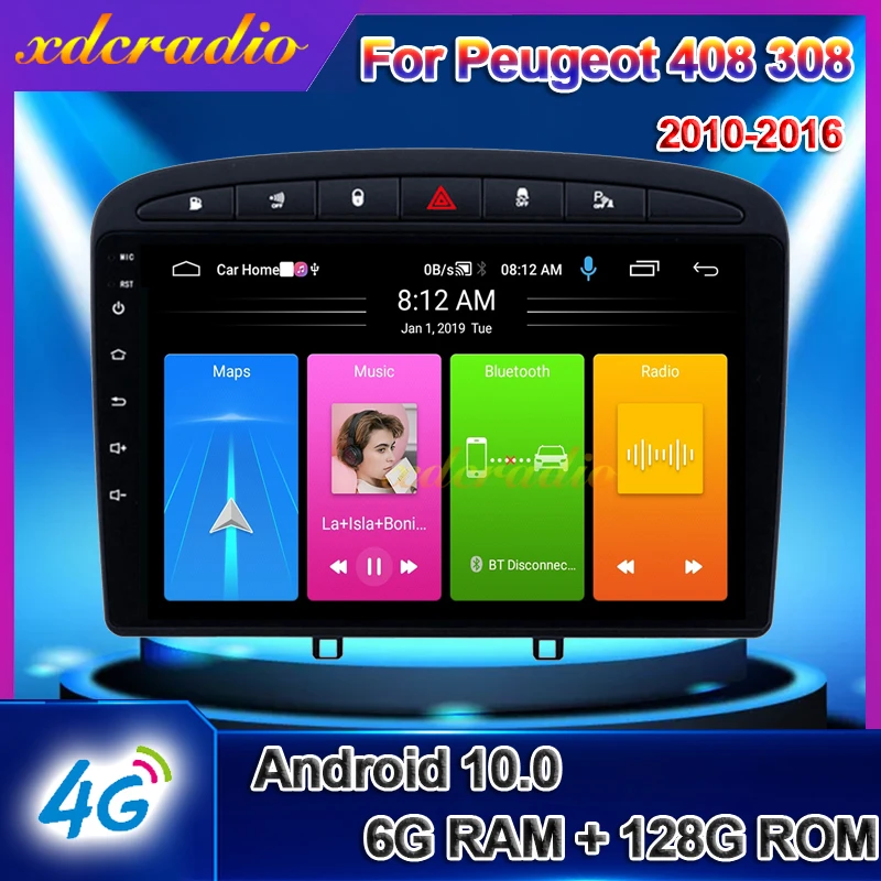 Xdcradio 9 дюймов Android 10 0 автомобильное радио для Peugeot 408 308 308SW Мультимедиа GPS навигация