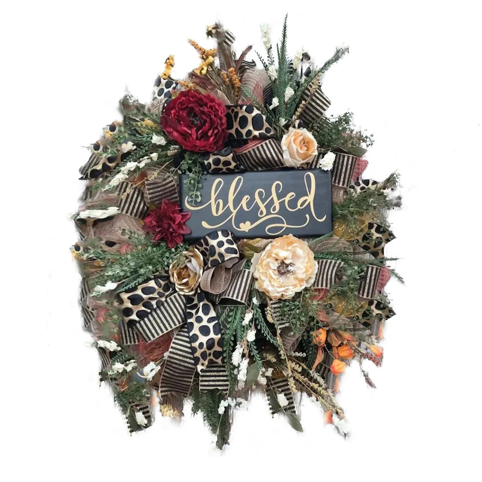 

Garland Wreath Us National Independence Patriotic Day Decor Flower Hoop God Bless America Family Easter Scene Decoration#USA