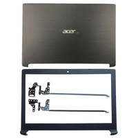 new laptop lcd back coverfront bezellcd hinges plastic top case for acer aspire 7 a715 71 a715 71g a715 71g 71nc series black