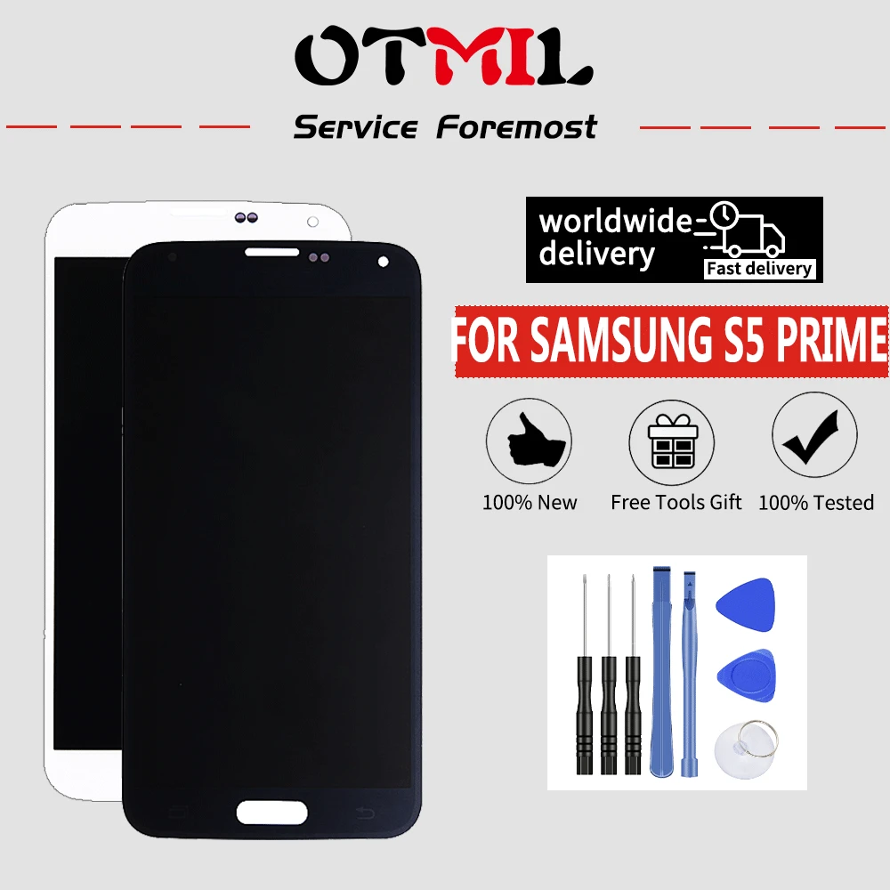

5.1"100% AMOLED For SAMSUNG Galaxy S5 Prime LCD Display Touch Screen Digitizer For SAMSUNG S5 Prime Display G906S G906L G906K