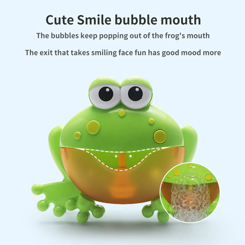 

Frog Bubble Machine Funny Music Children Bath Water Toy Soap Auto Bubble Maker Automatic Bubble Maker Blower Bath Toys