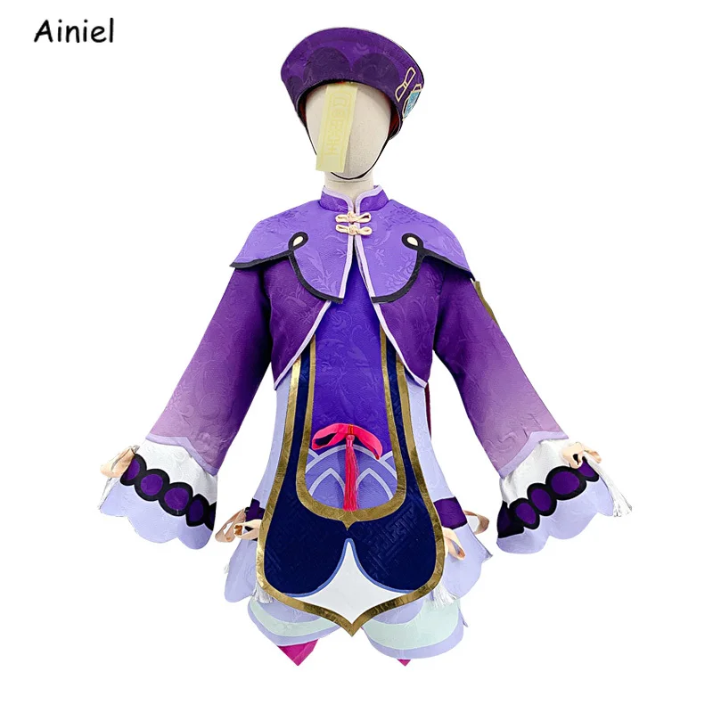 

Игра Genshin Impact Qiqi косплей костюмы Хэллоуин карнавальвечерние Женская одежда для девочек полный костюм кошмар для Рождества