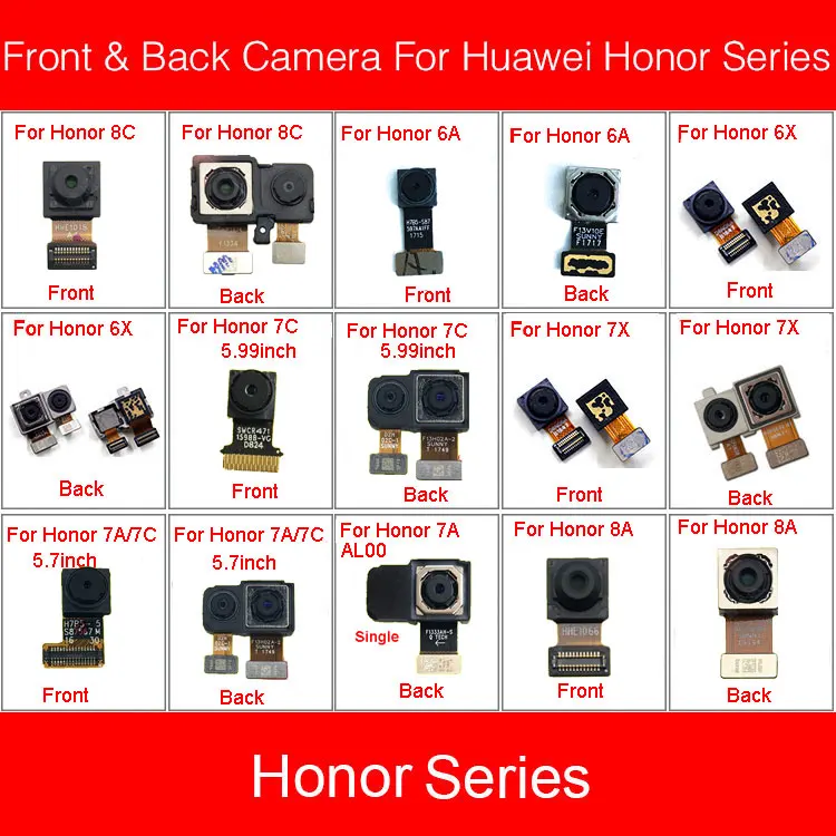 

Передняя и задняя камера для Huawei Honor Paly 6A 6X 7A 7C 7C 7X 8A 8C Pro 5,7 дюйма 5,99 дюйма