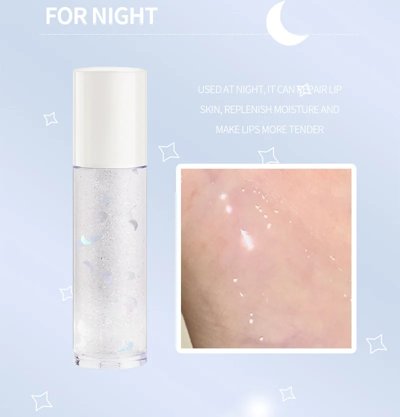 Роликовое масло для губ длительное увлажнение сияние выцветает тонкие линии