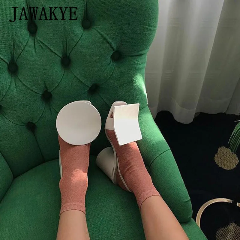 Босоножки женские на высоком каблуке с квадратным кольцом асимметричные летние |