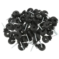 hot 100pcs electric fence offset ring insulator fencing screw in posts wire safe agricultural garden supplies accessories