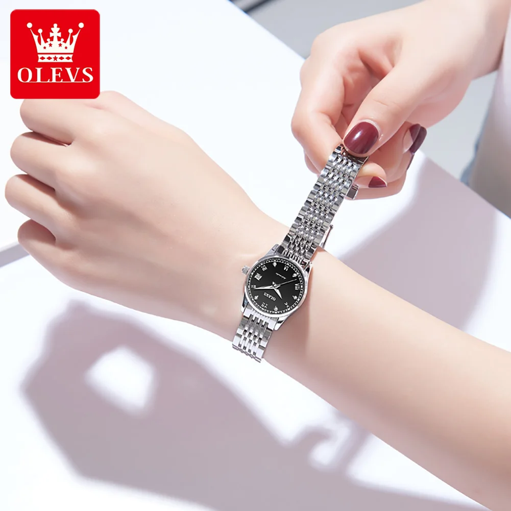OLEVS Mechanical Watches For Women Automatic Elegant Woman Waterproof Classic Watch Luxury Brand Stainless Steel Ladies Watch enlarge