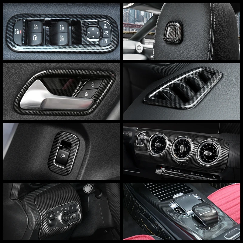 Внутренний комплект из углеродного волокна для Mercedes Benz A Class W177 A200 A220 2019 - 2021