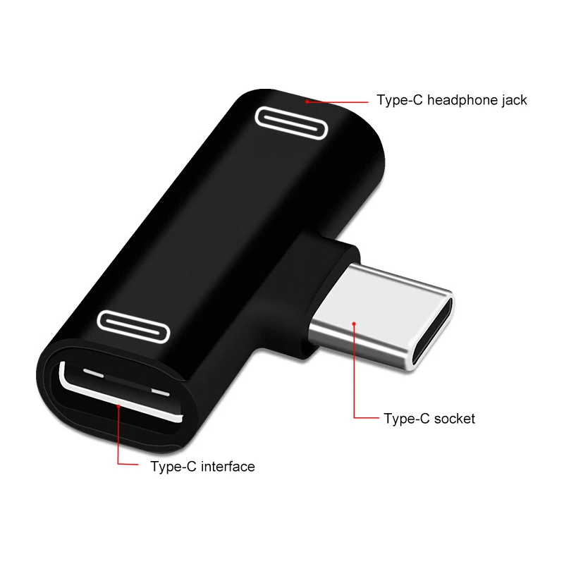 Зарядный usb-кабель типа C для Dual Type-C адаптер с разъемом USB кабель зарядки зарядное
