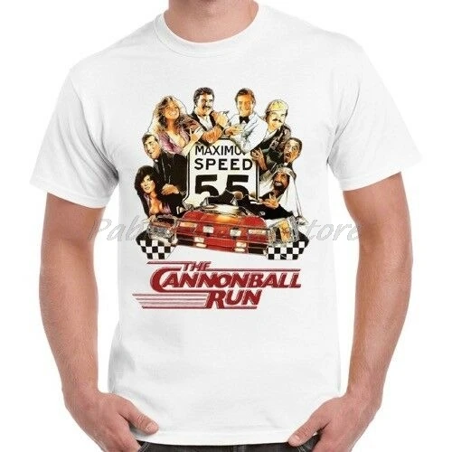 The Cannonball Run 80s комедийный постер фильма винтажная Ретро Футболка мужская белая футболка Летняя футболка размера плюс 4XL 5XL