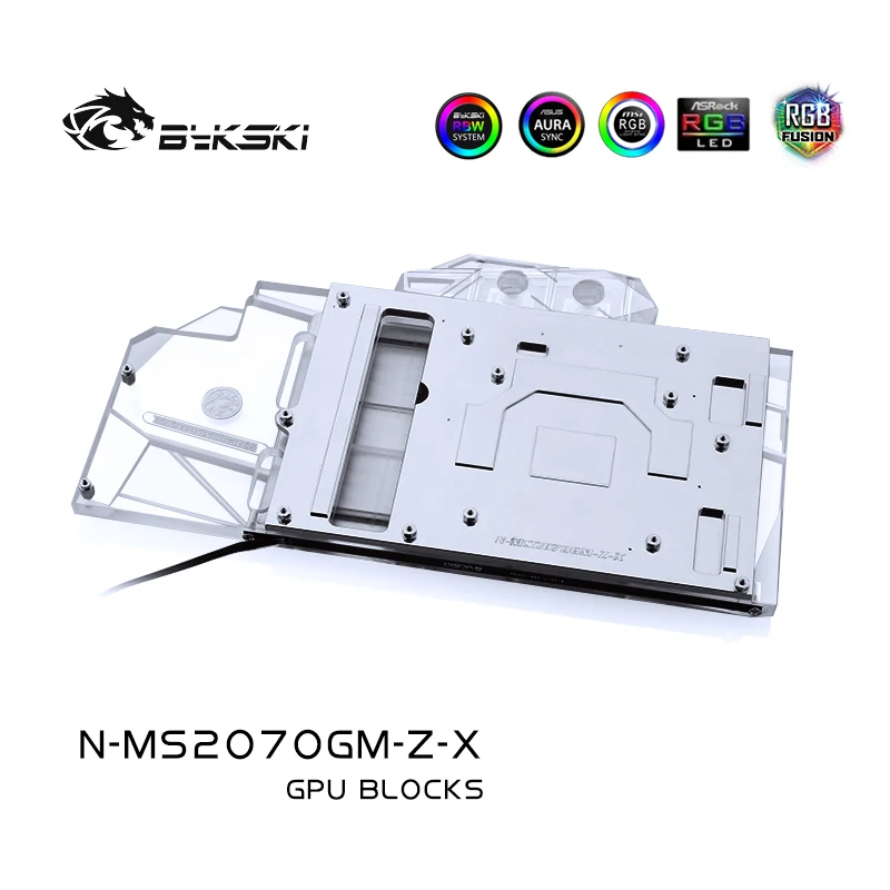 Bykski N MS2070GM Z X полноэкранная видеокарта блок водяного охлаждения для MSI RTX2070 Gaming Z/