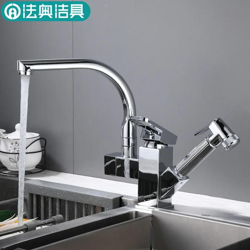 

Kitchen Faucet Water Filter Dual Spout Filter Faucets Mixer 360 Degree Rotation Water Purification Feature Taps Torneira