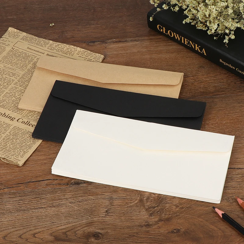 

10Pcs Classical Blank Mini Paper Window Envelopes Wedding Invitation Envelope
