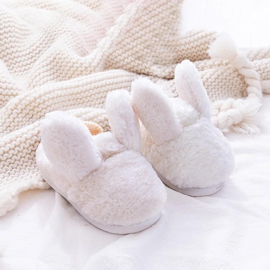 Детские тапочки для детей ясельного возраста с изображением кролика уши