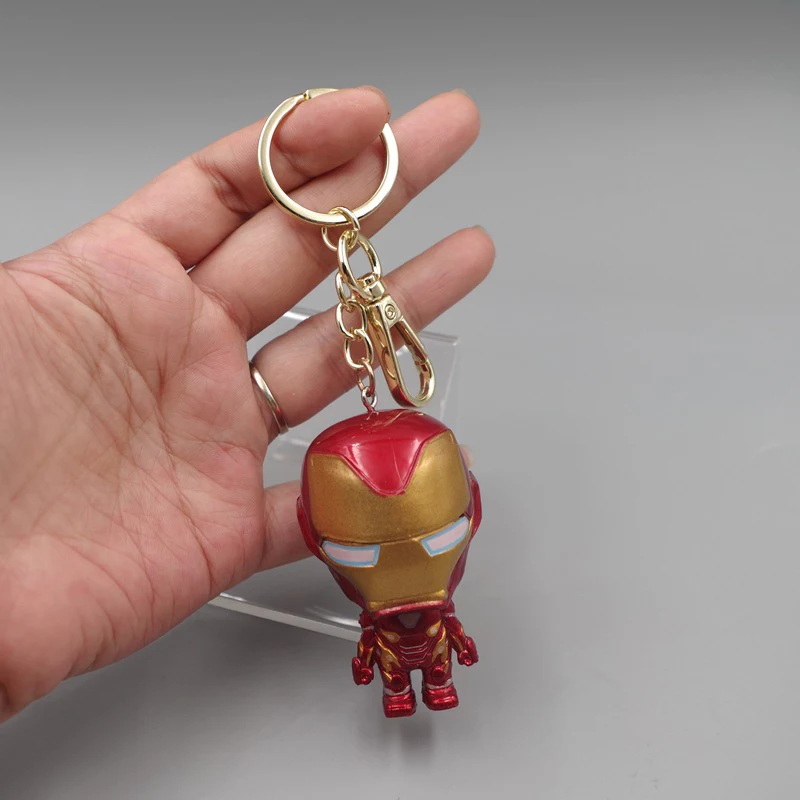 

Disney 6pcs Cartoon Avengers Infinity War Hulk Iron Man Spiderman Doll Fashion Handmade Keychain Accessories Pendant Gift
