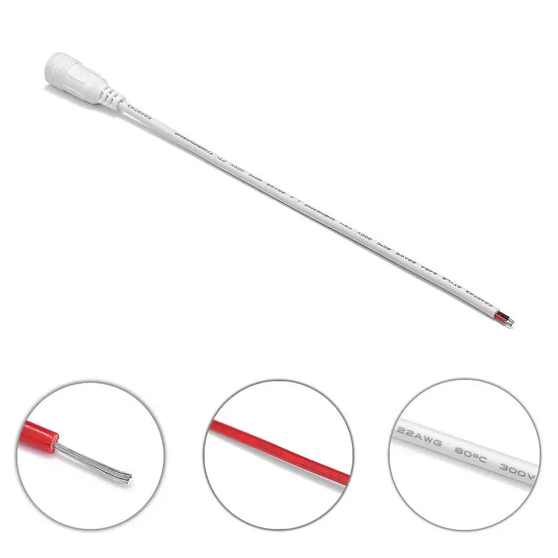 Водонепроницаемый кабель питания постоянного тока 22AWG 12 В 5 мм x 2 1 Разъем