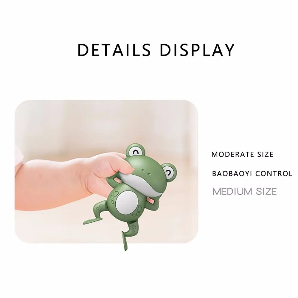 Cute Cartoon Frogs Clockwork Bath Toy Infant Swim Wound-up Chain Clockwork Toys New Baby Swimming Bath Toy