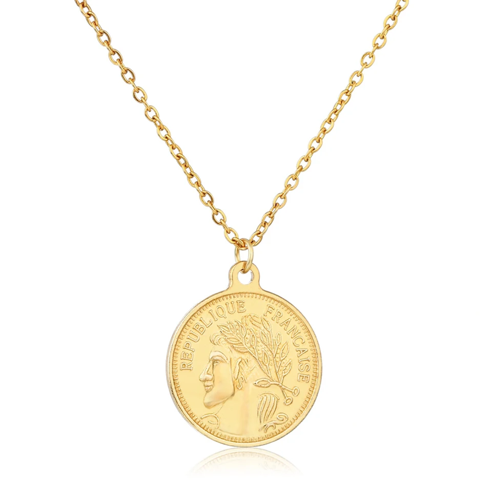 Простое модное золотое ожерелье в стиле панк для женщин ювелирные изделия