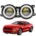 2 шт. для F-ord Mustang 2005 2006 2007 2008 2009-2013 автомобильные аксессуары светодиодный туман светильник 3000LM Ангел глаз DRL Дневной светильник