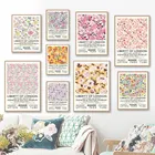 Винтажная Картина на холсте Liberty Of London Flower Leaves, скандинавские постеры и принты, настенные картины для декора гостиной