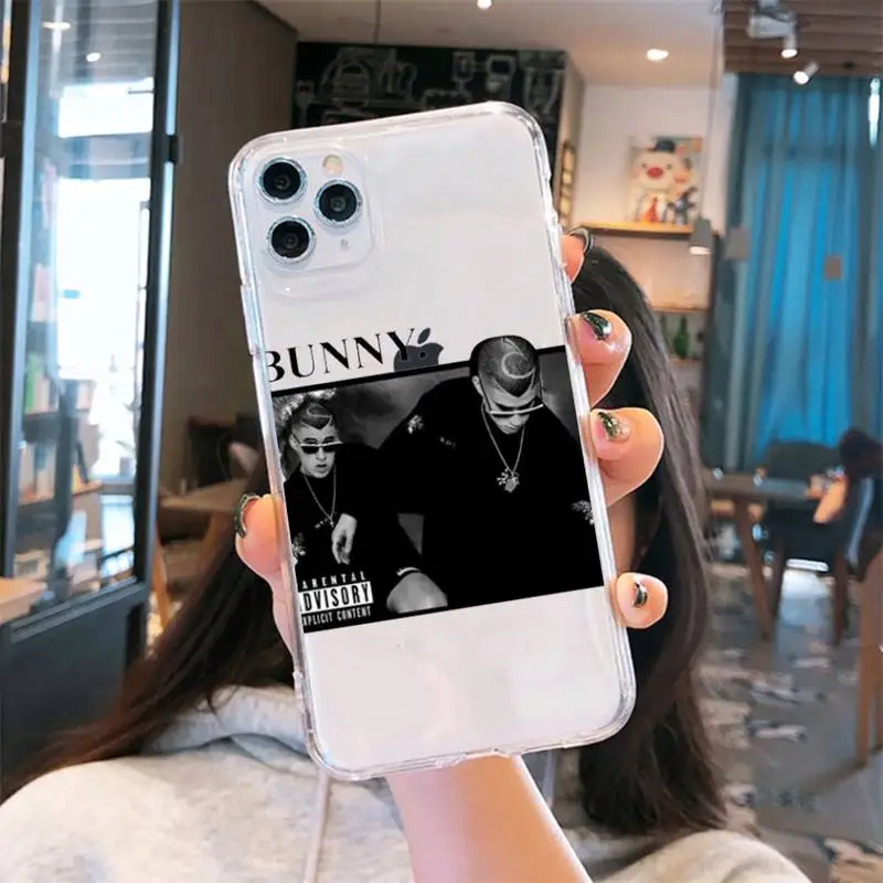 

Yo Perreo Sola Bad Bunny Maluma Phone Case Transparent for iPhone 6 7 8 11 12 s mini pro X XS XR MAX Plus cover funda shell