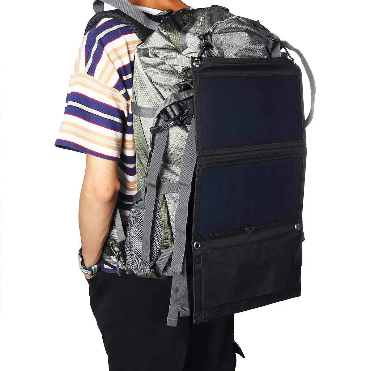 Солнечная панель 100 Вт складная водонепроницаемая 5 В с двумя USB-выходами для