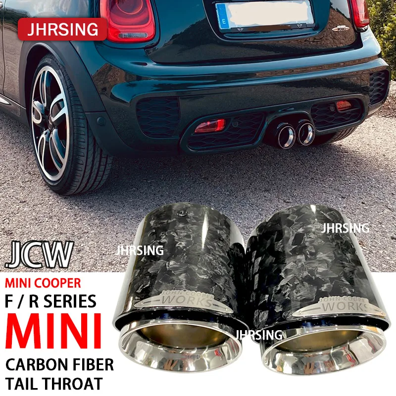 

silver Mini Cooper S / JCW Forged Carbon Fiber Exhaust Muffler Tips Fit for R55 R56 R57 S R58 R59 R60 R61 F54 F55 F56 F57 F60