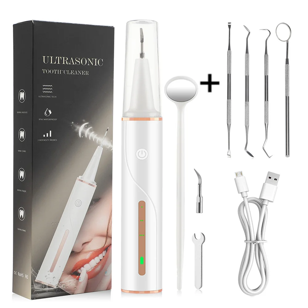 

Ultrasonic Scaler Electric Dental Scaler Tooth Cleaner 3 Modes with LED Light Oral Calculus Tartar Remover Teeth Whitening Tool