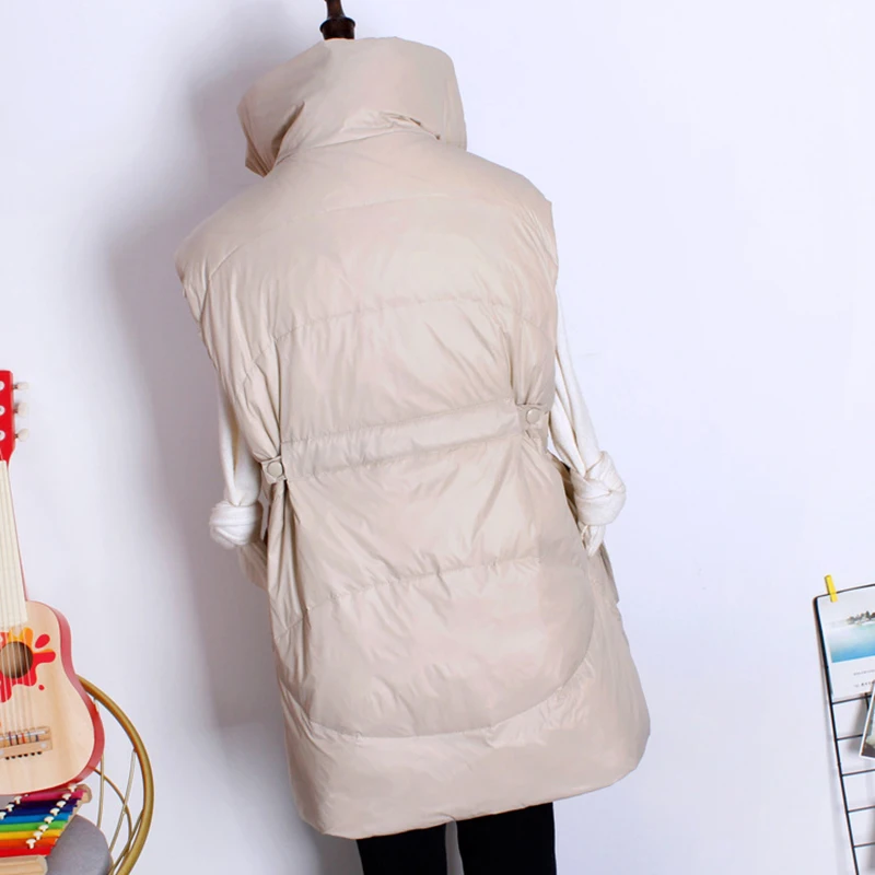 SEDUTMO зимний женский жилет на утином пуху Длинные куртки Туника плотный весенние
