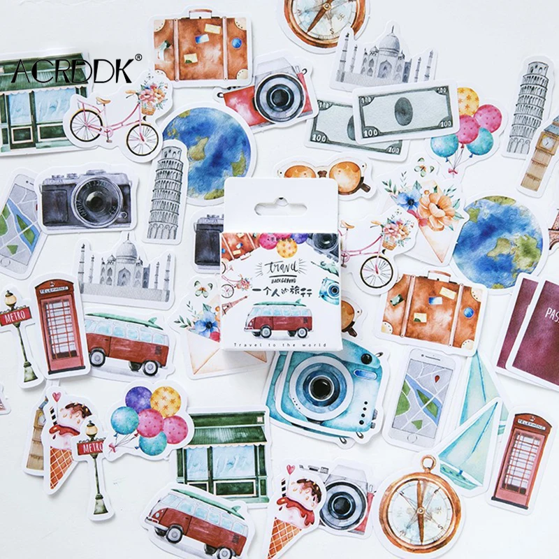 

Scrapbooking Stickers 46pcs Gold Foil Stickers Cute Scrapbooking Decoration Self Adhesive Gift Tag Crafts FC