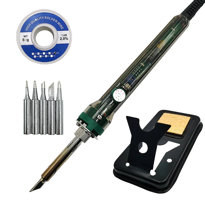 Electric Soldering Iron Set 100W 200V/110V Welding Solder Tools Temperature Adjustable Repair Ceramic Heater | Инструменты