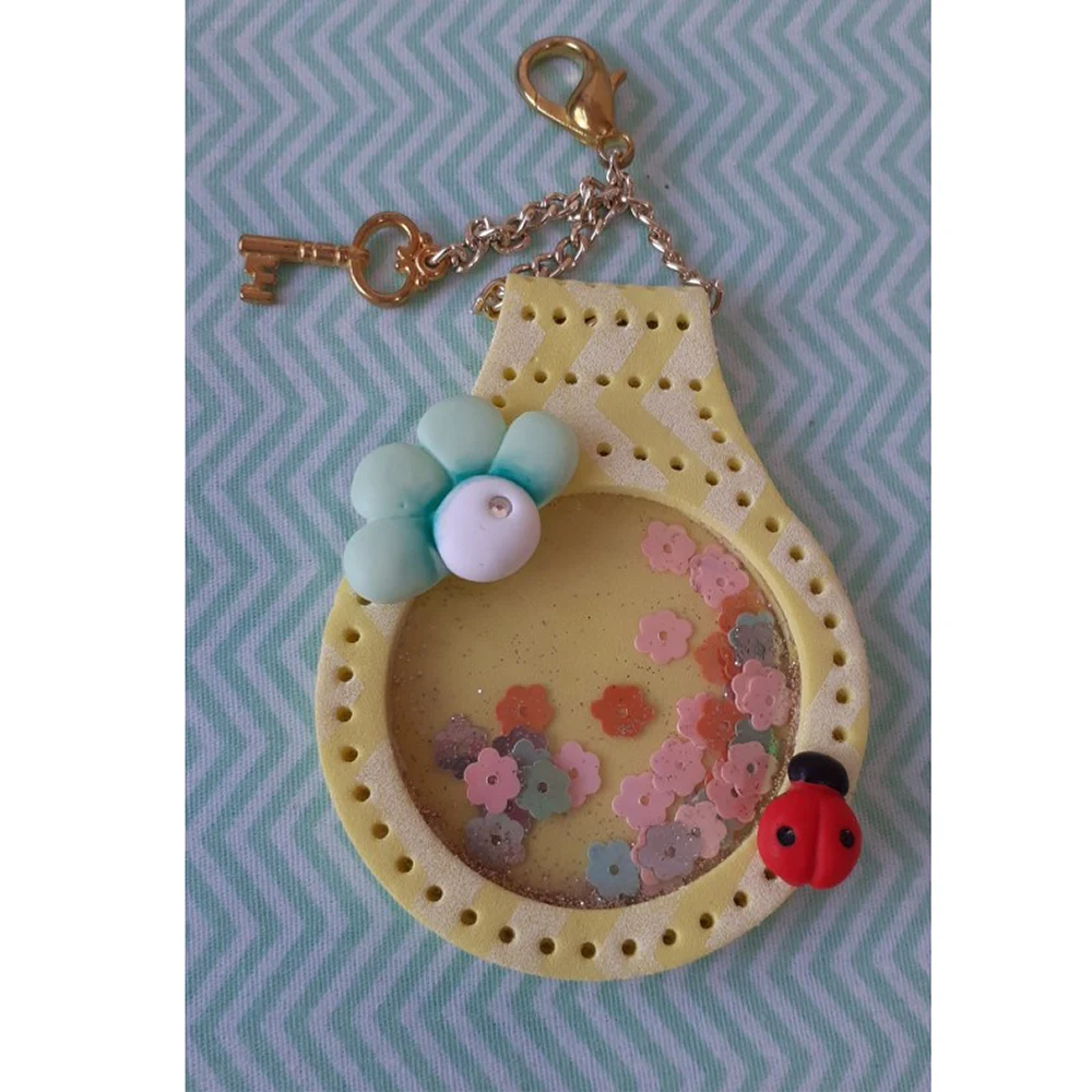 

Round Stitched Keychain Dies Scrapbooking Stencil Template for DIY Embossing Paper Photo Album Greeting Gift Card Cut Die New