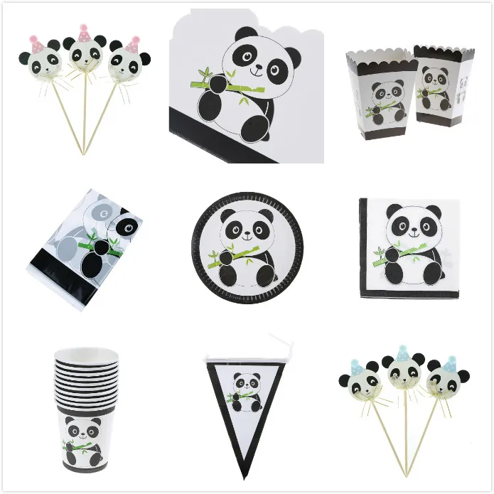 Панда серии предметы декора для вечеринок и дней рождения Набор