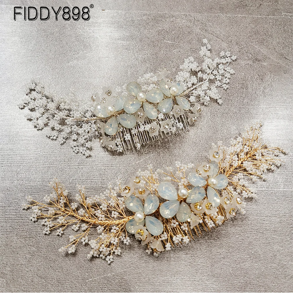 Модные свадебные аксессуары для невесты 2020 новейшие Цветочные гребни волос