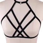 Эластичный бюстгальтер 90-х без чашек, бюстгальтер с эластичным ремнем, БДСМ, женское сексуальное готическое белье