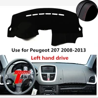 taijs factory anti cracking simple leather car dashboard cover for peugeot 207 2008 2009 2010 2011 2012 2013 left hand drive
