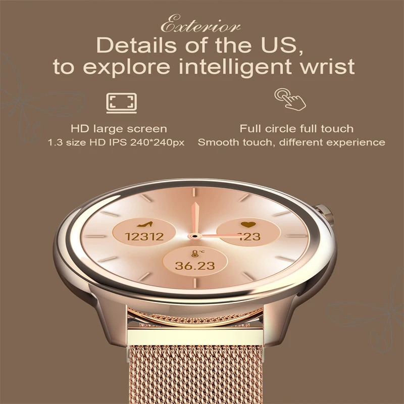 

2021 F80 Smart Watch Fitness Women Men's Health Breathing Rate Weather Display Body Temperature Sports Watch for Android iOS