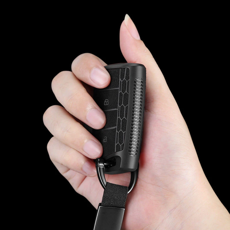 Чехол из натуральной кожи с оцинкованным сплавом для автомобильного ключа чехол