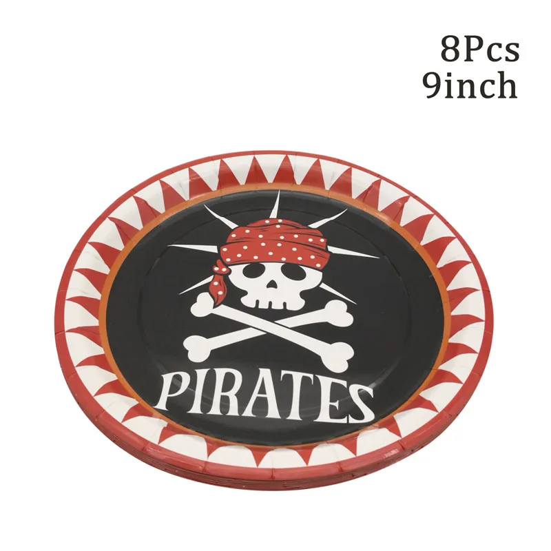 Chicinlife Хеллоуин пираты Череп бумажные тарелки и стаканы салфетки одноразовая