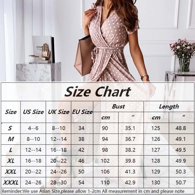 

2020 New Summer Wrap Skirt Beach Floral Print Bohemian Chiffon A Line Retro Polka Dot Waist Tie Long Dress Casual Women