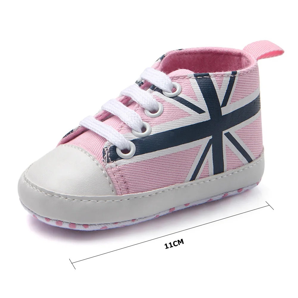 

Baby Shoes 0-18M Autumn Non-Slip Rubber-Soled Newborn Toddler Shoes Elastic Strap Baby Girl Boy Canvas First Walkers Shoe