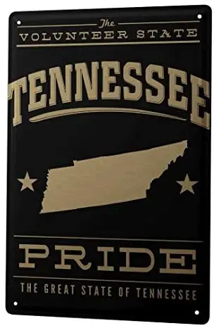 

Жестяной знак, декоративные таблички, мир, путешествие, Теннесси, гордость