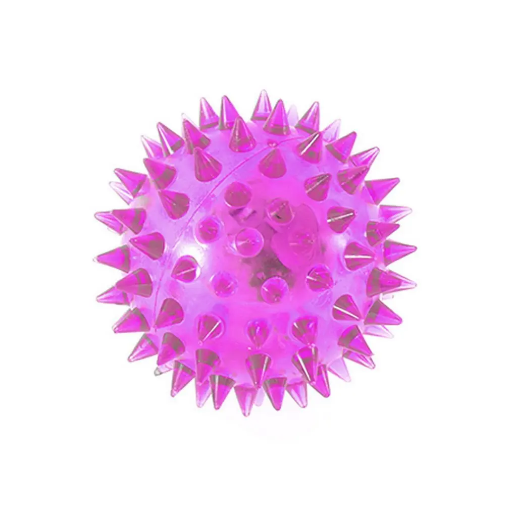 Flashing Light Up Lovely Dog Puppies Cat Pet Hedgehog Ball Rubber Bell Sound Creative Funny Playing Toy For Pets Enjoyable | Дом и сад