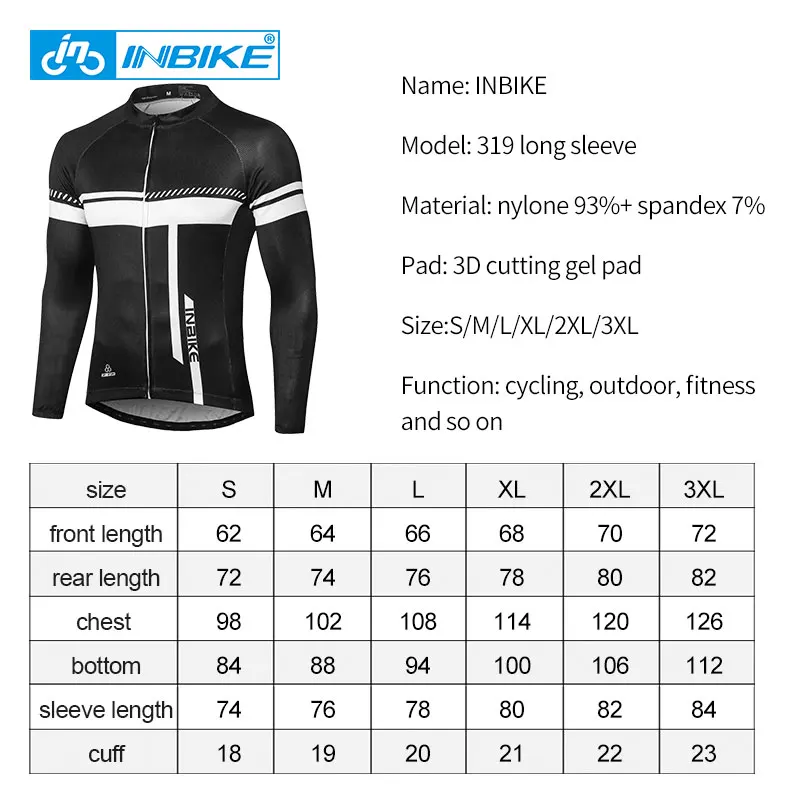INBIKE одежда для велоспорта с длинным рукавом на осень и зиму Джерси катания горных