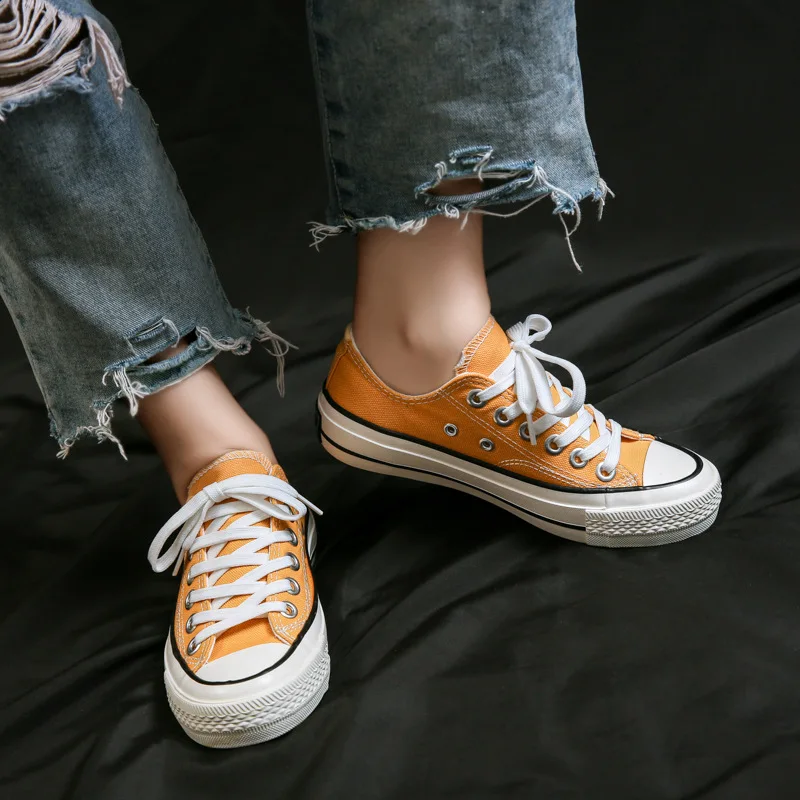 

Women Sneakers Casual Lace Up Canvas Shoes Woman Low-Top All-match Breathable Students Simplicity Fashion Womens Sneakers