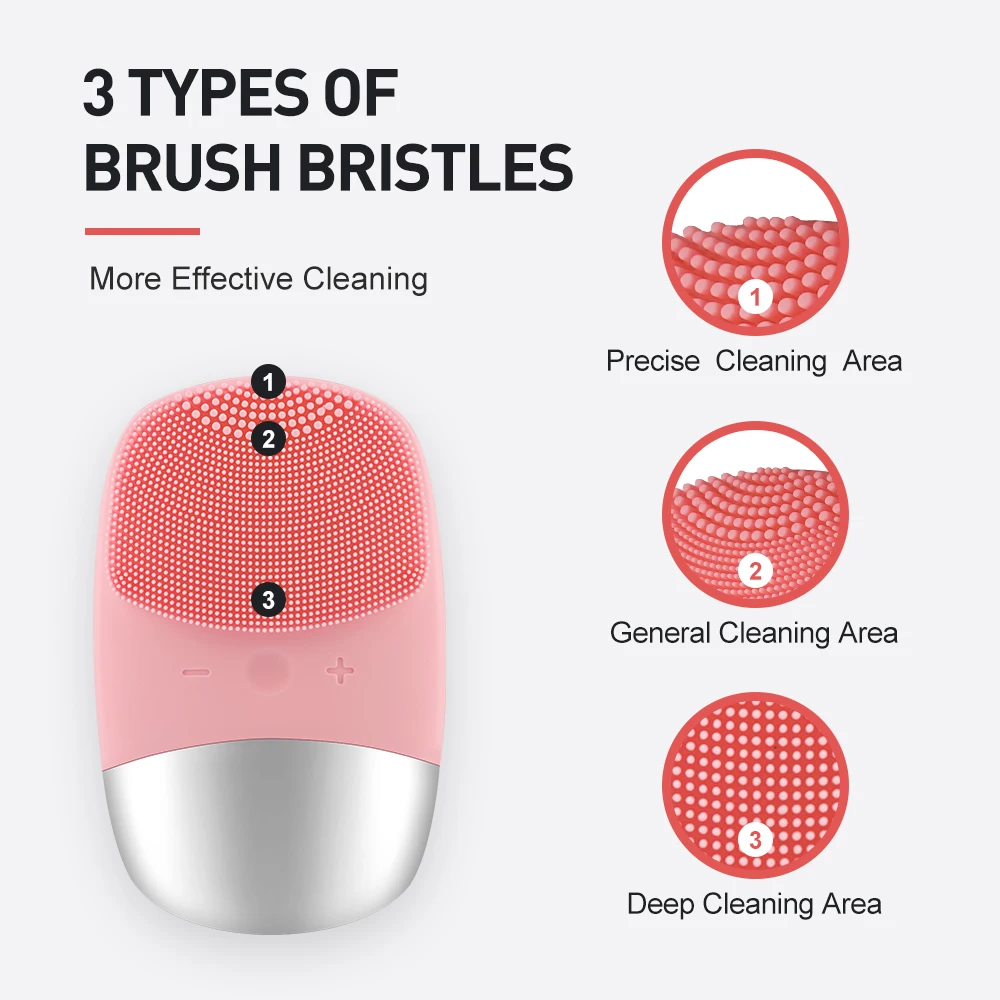 

Ultrasonic Facial Skin Scrubber Facial Cleaner Machine Blackhead Remover Face Cleansing Brush Cleaner Facial Massager Skin Care