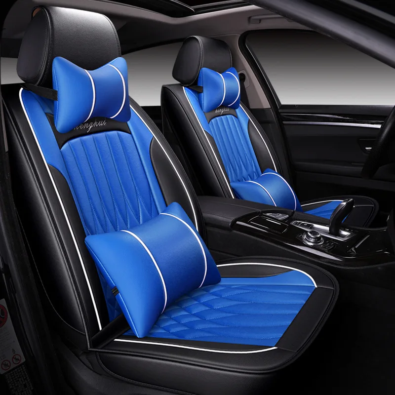 

HeXinYan Universal Leather Car Seat Covers for Lincoln all models MKX MKC MKZ MKS car styling auto accessories auto cushion