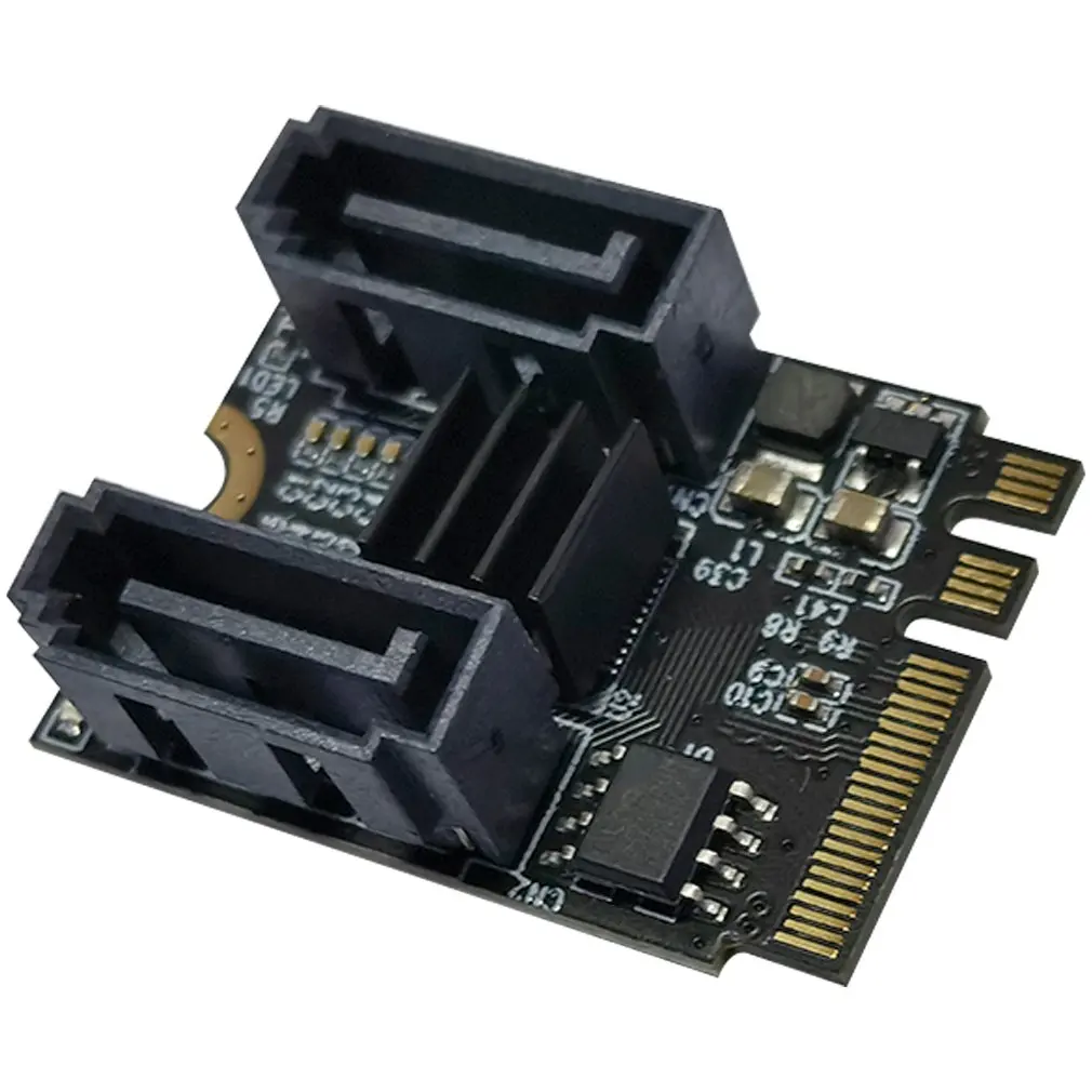 

Hard Drive Adapter Card Free Drive M2 To SATA3.0 Expansion M.2 A+E KEY Adapter To 2-port SATA Bus Mainboard